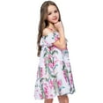 thumbnail image 4 of Toddler Girls Lovely Elegant Dress Summer Sleeveless Flat Shouders Sweet Floral Cute Prints Princess Chiffon Bohemian Trendy Fit Clothes Bodycon Casual Dailywear Comfy Fashion Dresses, 4 of 4