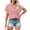 Pink, variant on ZOHIUM Business Casual Tops for Women Women's Solid Color Single Breasted Fashionable Casual Shirt Sleeved Shirt Blouses for Women Dressy Casual Ladies Tops and Blouses (Dark Blue,XXXL)