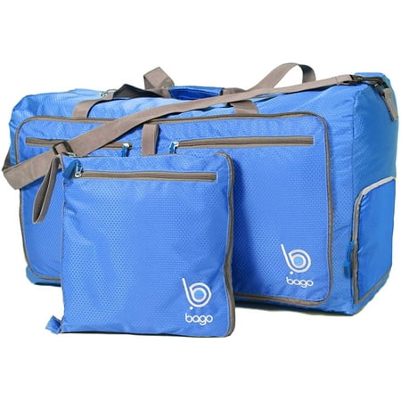 Travel Duffel Bag For Women And Men - Lightweight Foldable Duffle Bags 27&quot; BLUE - www.bagsaleusa.com