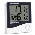 thumbnail image 4 of Termómetro digital Billuyoard HTC-1 medidor de temperatura humedad reloj alarma LCD, 4 of 6