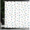 thumbnail image 4 of Ambesonne 90s Shower Curtain, Colorful Geometric Shape, 69"Wx75"L, Blue Green, 4 of 5