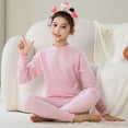 thumbnail image 4 of HAiming Kids Cotton Long Johns Base Layer Thermal Underwear 2PCS Pjs Sets Warm Soft Stretch Sleepwear for Girls Boys, 4 of 6