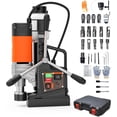thumbnail image 1 of YUSAZENS 1850W Heavy Duty Magnetic Drill Press- 2 Inch Max Bore Size- 2922lbf Magnetic Force- 810RPM- Forward Reverse Tapping Function- Full Accessories with Storage Case, 1 of 6