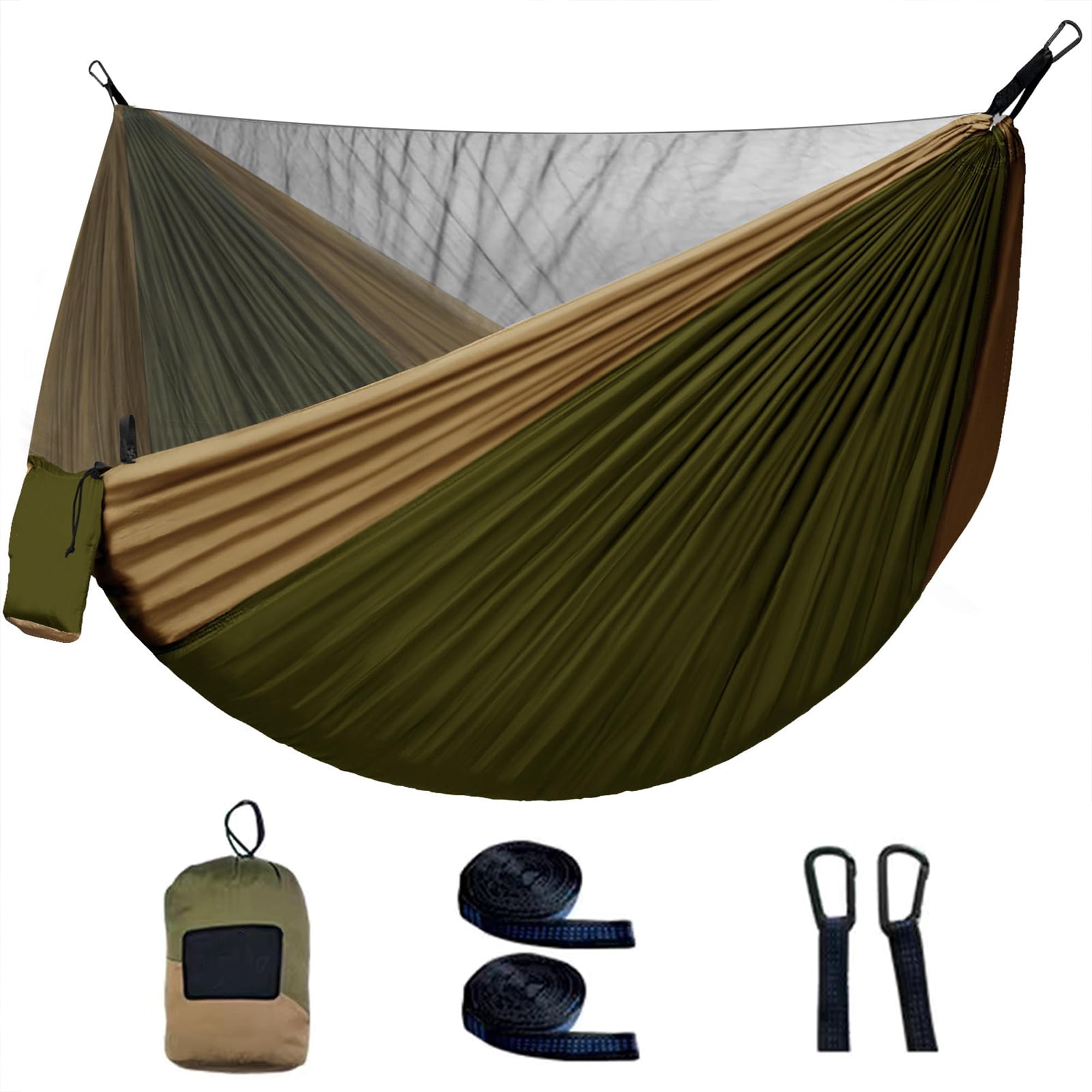 IMounTEK 2 Person Camping Hammock With Mosquito Net - 600Lbs Capacity Portable Nylon Hammock & Hanging Kit