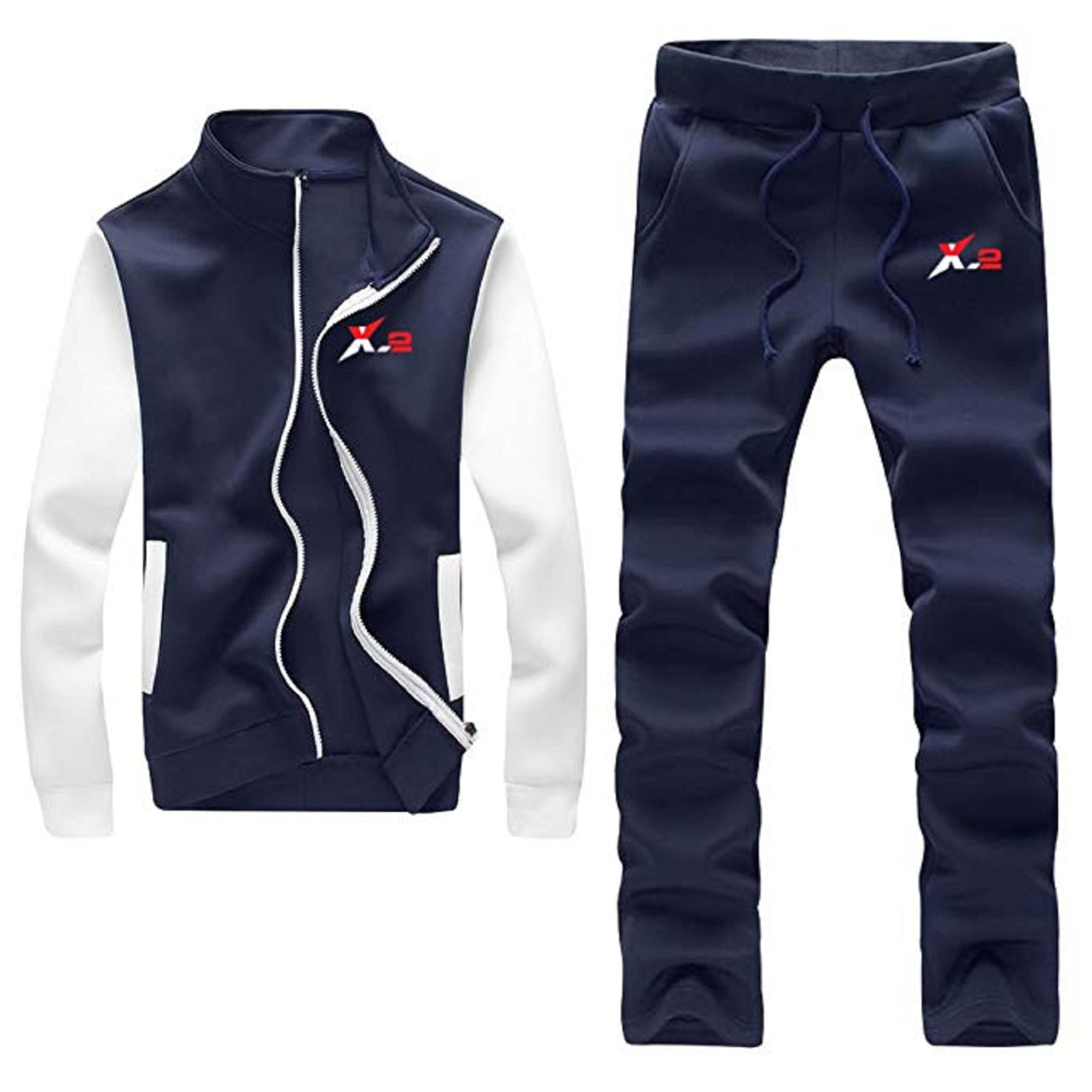 Спортивный мужской костюм на высоких. Ccm Sweatsuit Deluxe Navy/Red спортивный костюм XXL.