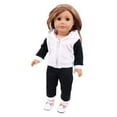 thumbnail image 3 of A-Waroom 18" Doll Clothes Set Includes Plush Hoodie Outfit and Pants Cute Animales Pajamas for 43 CM Doll, 3 of 6