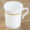 thumbnail image 2 of Efavormart 40 Pcs - White with Gold 8oz Disposable Plastic Coffee Cups for Wedding Birthday Banquet Events - Tres Chic Collection, 2 of 10