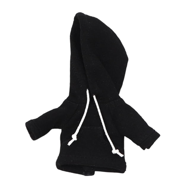 Sudadera con capucha y figura de acción a escala 1/12, informal, para disfraz y ropa. Negro