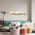 thumbnail image 2 of ZHONGYUTONG Bird Canvas Wall Art Colorful Birds on Branch Pictures for Wall Sparrow Artwork Print for Living Room Bedroom Decor Framed (8.00" x 24.00"), 2 of 5