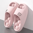 thumbnail image 3 of Massage Bubble Slippers for Women Men Nonslip Quick Drying EVA Shower Shoes Cloud Slides Platform Sandals Pink Size 6, 3 of 4