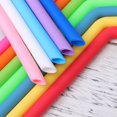 thumbnail image 2 of Juego de 18 pajitas plegables para chupitos, pajitas para beber, pajitas únicas, pajitas de colores, cepillo limpiador de pipas, pajitas de silicona, 2 of 5