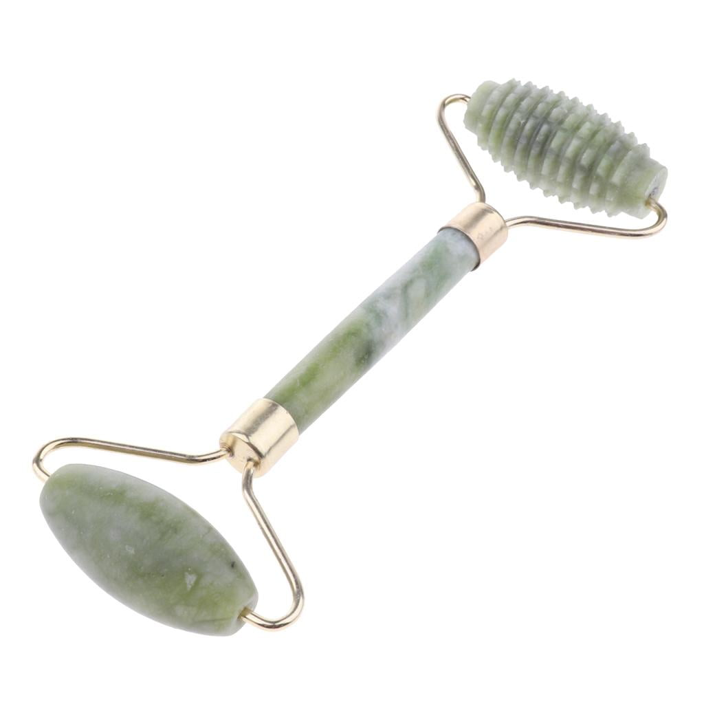 Natural jade stone face massager rollers spa head neck body facial tools top TC 