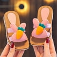 thumbnail image 2 of Toddler Girls Sandals Cute Flower Square Open Toe Slip on Flat Shoes Dress Summer Casual Slides Footwear Light Pink 13 Little Kid, 2 of 4