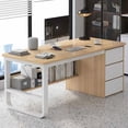 thumbnail image 4 of Boss Writing Desk Modern Luxury Ergonomic Drawing Desk Office Computer Organizadores De Escritorio Office Furniture Executive My Lux Decor Round, 4 of 18