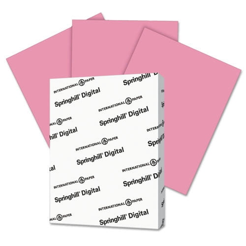 Springhill 075300 110 lbs. 8.5 in. x 11 in. Digital Index Color Card Stock - Cherry (250/Pack)