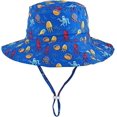 thumbnail image 1 of chapeau De Soleil Rglable Pour Bb (poulpe Bleue - Tour De Tte 44 - 46cm) Chapeau D't Pour Enfants Piscine Large Bord / Plage / Natation / Extrieu, 1 of 5