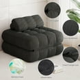 thumbnail image 5 of Erinnyees Foldable Futon Sofa Bed Single Size, Portable Sleeper Chair, Floor Mattress & Lounge Couch, Includes Pillow for Living Room, Bedroom, Apartmen, Black, 5 of 7