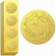 thumbnail image 1 of Sello adhesivo dorado con forma de corona navideña en relieve de 2 pulgadas (100 unidades), 1 of 9