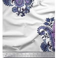 thumbnail image 1 of Soimoi Polyester Crepe Fabric Floral & Paisley Block Print Sewing Fabric Yard 52 Inch Wide, 1 of 3
