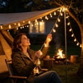thumbnail image 4 of Edison Bulb String Lights Outdoor 20 Lights Battery Operated with Remote Christmas Patio Backyard Decoration Hemp Rope String Lights, 4 of 4