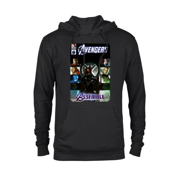 Marvel Avengers and Nick Fury Comic Cover - Pullover Hoodie for Adults - Customized-Black
