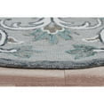 thumbnail image 5 of Laddha Home Designs 6' Gray and Blue Floral Filigree Hand Tufted Round Area Throw Rug, 5 of 7