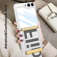 thumbnail image 7 of Compatible Samsung Galaxy Z Flip 5 Stand Case with Strap & Hinge Protection 2023,Protective PU Leather Cover with Camera Screen Protector Thin Phone Case for Samsung Galaxy Z Flip 5 Case Silver, 7 of 7