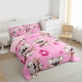 thumbnail image 3 of Homewish Kawaii Koala Lover Full Size Comforter Sets for Kids, Pink Blossoms Flower Floral Bedding Comforter Set, Cute Cartoon Animal Reversible Bedding Sets, Luxury Bedroom Decor, 3-Piece, 3 of 8