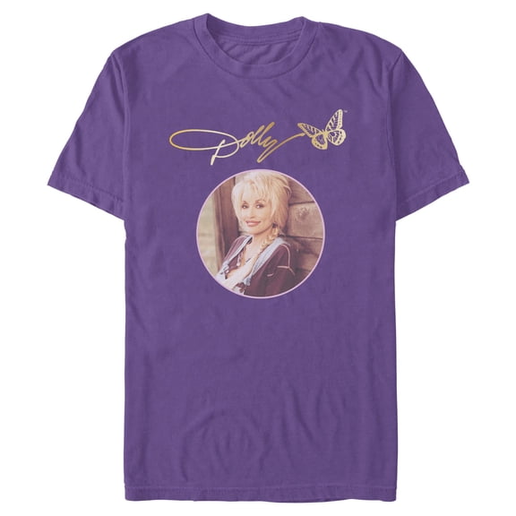 Mens Dolly Parton Golden Signature Portrait T Shirt