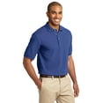 thumbnail image 4 of Port Authority K420 Mens Heavyweight Cotton Pique Polo T-Shirt, Royal Blue - 3XL, 4 of 6