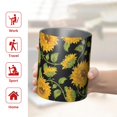 thumbnail image 5 of 12oz Coffee Tumblers Black Sunflower Stainless Steel Vacuum Insulated Travel Tumbler Coffee Cups Mug with Lid and Straw with Cleaning Brush for Cold & Hot Drinks, 5 of 5