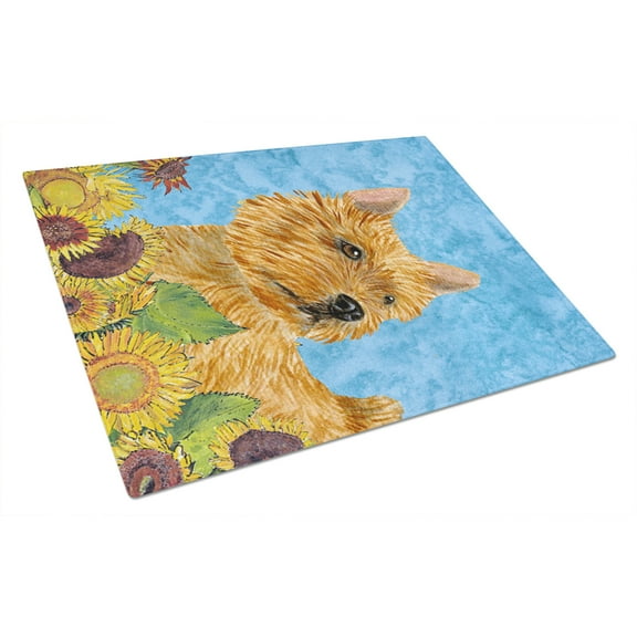 Caroline's Treasures Norwich Terrier Glass Cutting Board Large