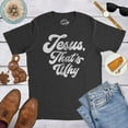 thumbnail image 4 of Mens Jesus Thats Why T Shirt Funny Religious Faith Christian Church Guys Tee Graphic Tees, 4 of 7