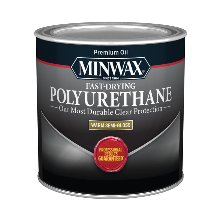 Minwax Fast-Drying Polyurethane, Clear Semi-Gloss 1/2-Pint photo 1