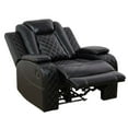thumbnail image 5 of Gewnee Power Recliner Chair with USB Ports and LED Lights,Home Theater Seating with Hidden Arm Storage,Black, 5 of 8