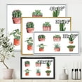 thumbnail image 4 of Designart 'Cactus and Succulents In A Clay Pot ' Traditional Framed Canvas Wall Art Print, 4 of 5