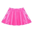 thumbnail image 6 of Hontri Skirt, Women's Solid Color Glossy Carnival Pleated Skirt Half Skirt Miniskirt Pink Xxl under $10, 6 of 9