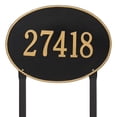 thumbnail image 1 of Hawthorne Oval - Estate Lawn - One Line- Black/Gold, 1 of 2