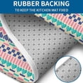 thumbnail image 4 of Pink and Blue Heart Shaped Boho Pattern Bathroom Rugs Sets 3 Piece,Toilet Cover Set,Absorbent Non Slip Bathroom Mats Sets with U-Shaped Contour Rug Toilet Rug Set, 4 of 5