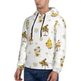 thumbnail image 3 of Salouo Gnome With Sunflower Pattern Men's Fall Hoodie Sweatshirt,Sport Hoodie with Pockets for Men Pullover Casual Hooded Sweatshirt-Small, 3 of 7