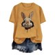 thumbnail image 4 of Tops de Cuello Alto para las Mujeres Amante Impreso Camiseta Cuello Redondo Manga Corta, Poliéster Spandex, 4 of 7