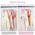 thumbnail image 3 of 20 Pack Kids Hangers,Premium Plastic Strong and Durable Baby Hangers, Adjustable Toddler Hangers, Baby Clothes Hangers for Girls,11”-14.3"Children Hangers,Ultra Slim and Stackable Space Saving,Pink, 3 of 7