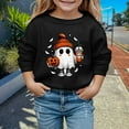 thumbnail image 2 of Chandail en Molleton Mode Filles Halloween Imprimé Mignon Col Rond Manches Longues Chandail Décontracté pour Enfants, 2 of 4