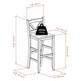 thumbnail image 4 of Winsome Victor 2-Piece 29" V-Back Bar Stools - 94259, 4 of 8