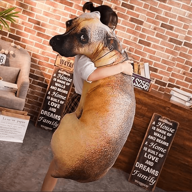 Dog Pillow 3D Simulation Dog Shaped Pillow 19.7 Funny Inu Plush Pillow Dog Stuffed Animal Pillow Chair Cushion for Home Decor Walmart