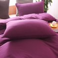 thumbnail image 3 of 3 Piece Solid Color Purple Quilt Cover Bedding Duvet Cover Set(King), 3 of 7