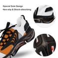 thumbnail image 7 of Abstract Art Orange Black Gray Splice Walking Shoes for Men Woman Lightweight Tennis Fashion Elastic Sports Shoes Cushion Basketball Shoes, 7 of 7