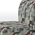 thumbnail image 4 of Designart "Concrete Wall Optical Art II" Chaise d'Appoint Rembourrée Patch Gris - Fauteuil Moderne pour Salon, 4 of 7