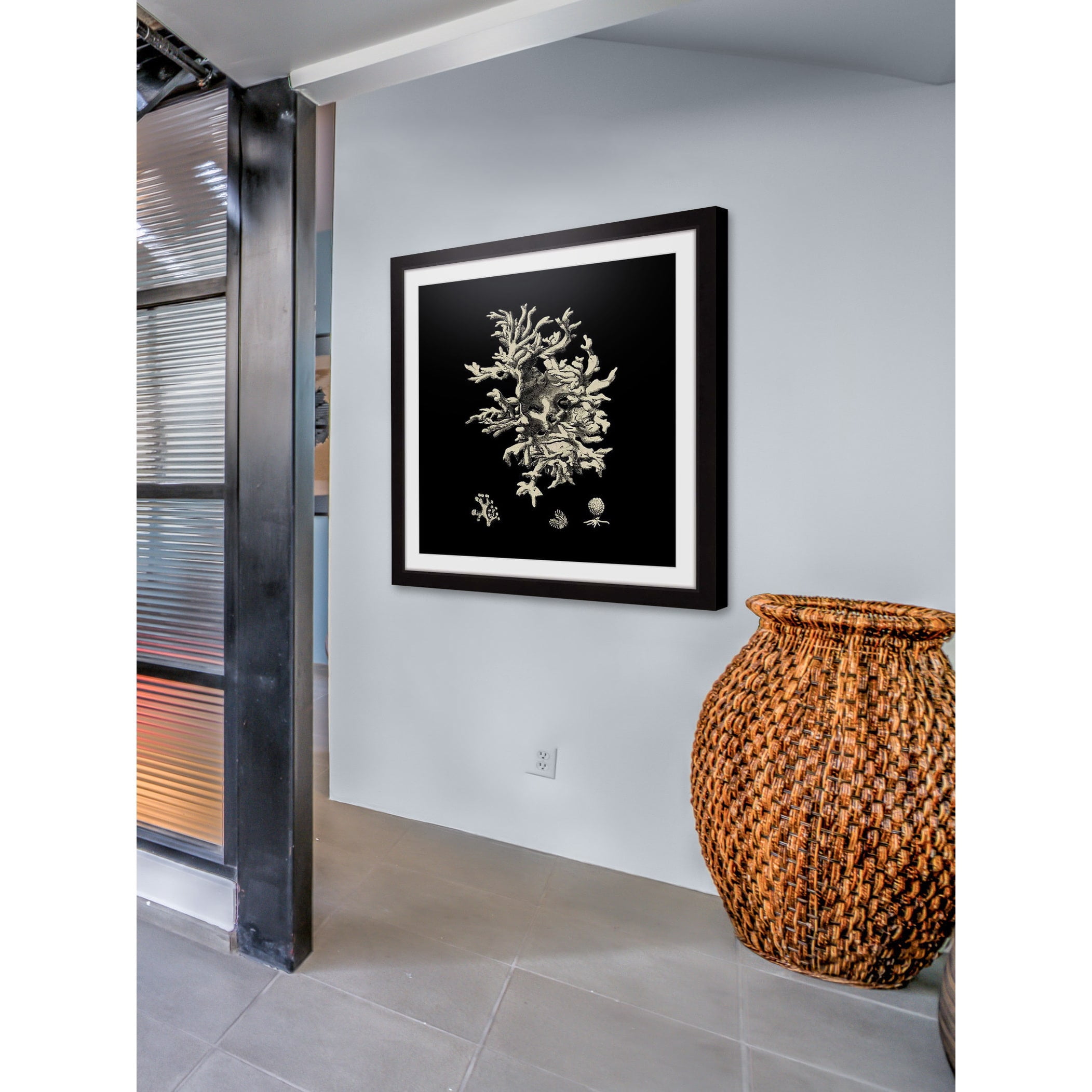 Marmont Hill "Black & Tan Coral III" Framed Painting Print