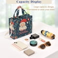 thumbnail image 5 of FORMRS Womens Corduroy Tote Bag Crossbody Shoulder Handbag with Pocket, Blue Christmas Santa, 5 of 7